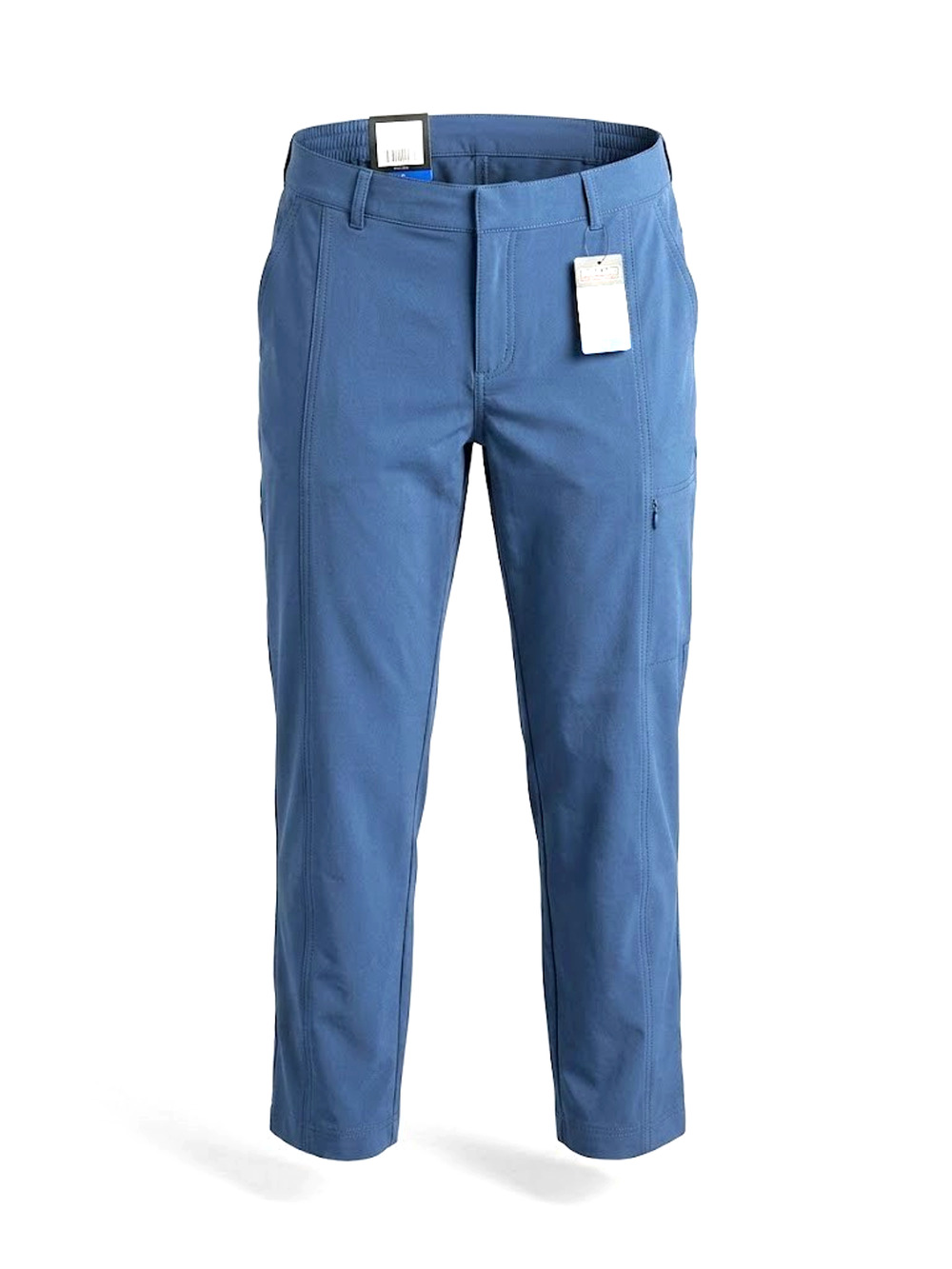 Kirkland Signature Women's Utility Hiking Pants Blue Size 10 Elastic Waist NWT